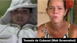 Jonathan Torres Farrat (der.) y su madre, Bárbara Farrat Guillén, en un conjunto de fotografías tomadas de redes sociales. 
