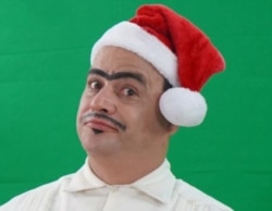 El actor Andy Vázquez en una versión navideña de su personaje de Facundo (Foto tomada de su página de Facebook).