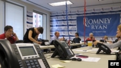 Voluntarios en la campaña de Romney en el estado de Virginia.
