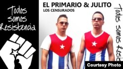 Los raperos El Primario y Julito.