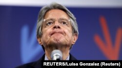 El banquero Guillermo Lasso es el presidente electo de Ecuador, tras ganar la segunda vuelta electoral el 11 de abril de 2021. REUTERS/Luisa Gonzalez.