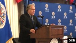 Luis Almagro en la conferencia de la OEA sobre las"misiones médicas" de Cuba