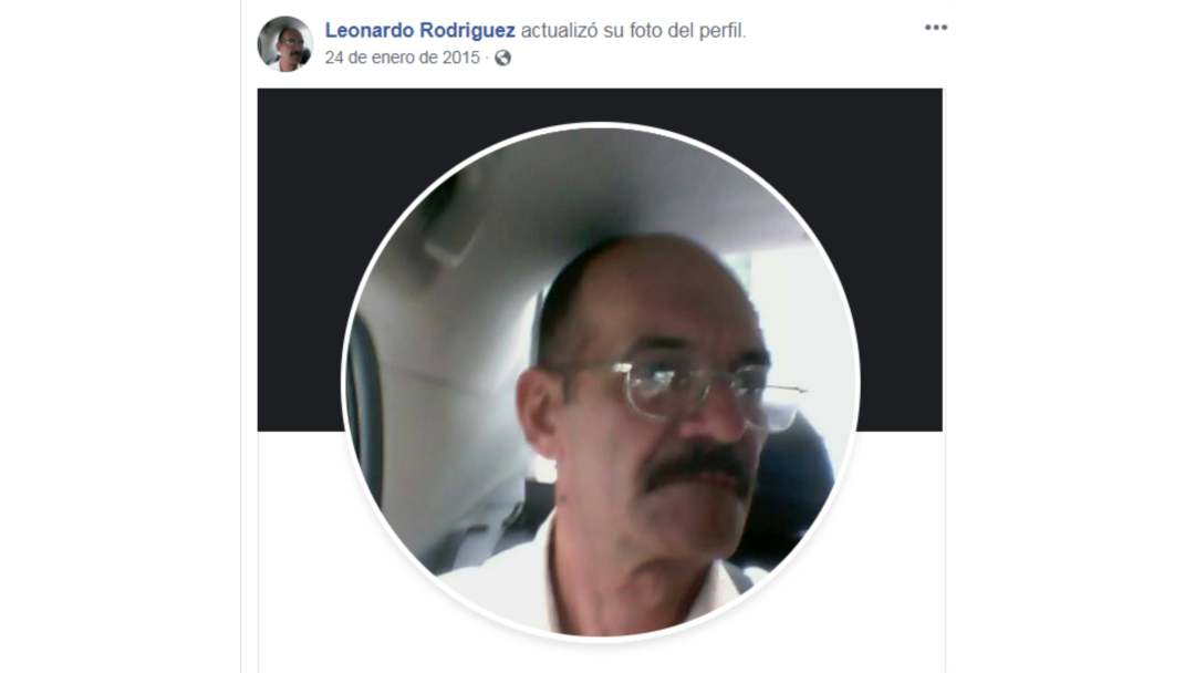 Perfil de Facebook (intervenido) de Leonardo Rodríguez