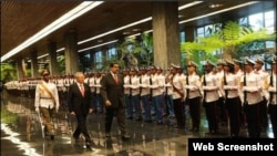El presidente de Venezuela, Nicolás Maduro Moros, es recibido en el Palacio de la Revolución