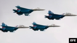 Aviones rusos de combate.