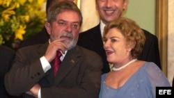 Luiz Inacio Lula da Silva (i), con su esposa Maritza Leticia Lula da Silva. Foto ARCHIVO