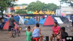 Refugiados venezolanos en la ciudad de Boa Vista, capital del estado de Roraima (Brasil).