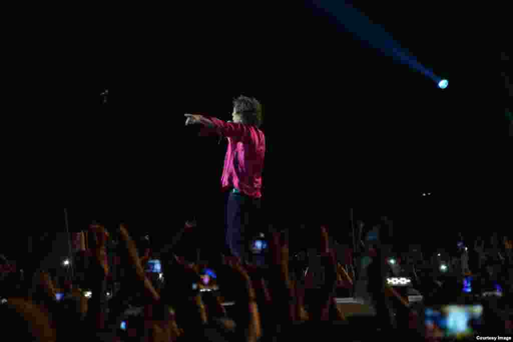 Mick Jagger en el concierto cubano