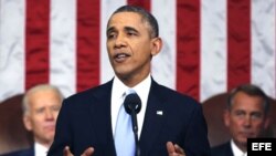 Obama durante el discurso del Estado de la Unión 2014. 