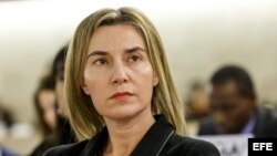 La alta representante de la UE para la Política Exterior, Federica Mogherini.
