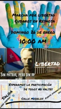 Promoción de la Marcha por la Paz en Reynosa.