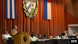  Raúl Castro, pronuncia un discurso hoy, viernes 8 de julio de 2016, en La Habana (Cuba), como clausura del primer pleno del año de la Asamblea Nacional de Cuba (Parlamento unicameral), donde se analiza la marcha de la economía en el primer semestre de 20