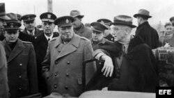 Churchill y Roosevelt en la Conferencia de Yalta.