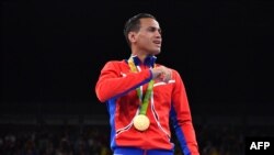 Foto Archivo. Robeisy Ramírez ganó bronce en los Juegos Olímpicos de Río de Janeiro 2016. (Yuri CORTEZ / AFP) 