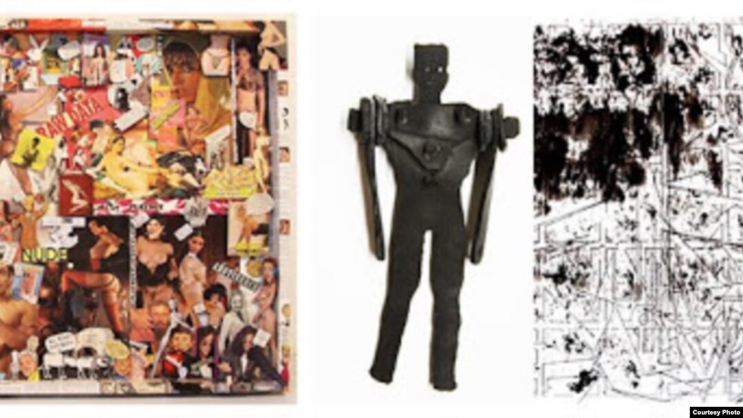 Obras de arte "outsider" de la estadounidense Candice Avery, el cubano Daldo Marte y el español Ramón Losa.
