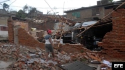 Cuba destrozos causados por el ciclón Sandy en Cuba.