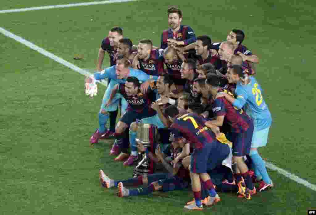 Una foto para la historia. FC Barcelona ganó la Copa del Rey.