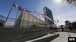El edificio sede de Naciones Unidas, donde hablará el Papa este viernes. EFE.
