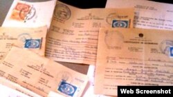 Documentos consulares cubanos.