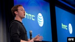 Mark Zuckerberg en una reciente presentación de Facebook en California.