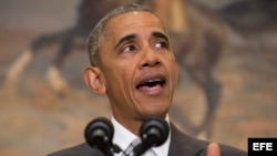 El presidente Obama ofrece una rueda de prensa sobre la reducción de tropas en Afganistán. EFE