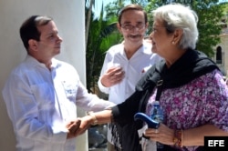 Fernando González, espía de la Red Avispa, condenado en EEUU a 17 años de cárcel, recibió a la relatora ONU en el centro que hoy preside en Cuba: el Instituto Cubano de Amistad con los Pueblos (ICAP).
