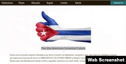 Promoción de paquetes de viajes de cubanos solicitantes de visas a EEUU, en Colombia, por Hotel Santa Cruz Croferias.