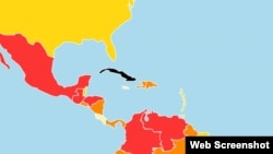 En el mapa mundial de la libertad de prensa de RSF, Cuba es el único punto negro en el hemisferio.