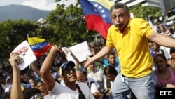 Protestas en Caracas, Venezuela, luego de las elecciones en que Maduro se impuso como presidente. 