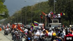 Protesta de la oposición venezolana.