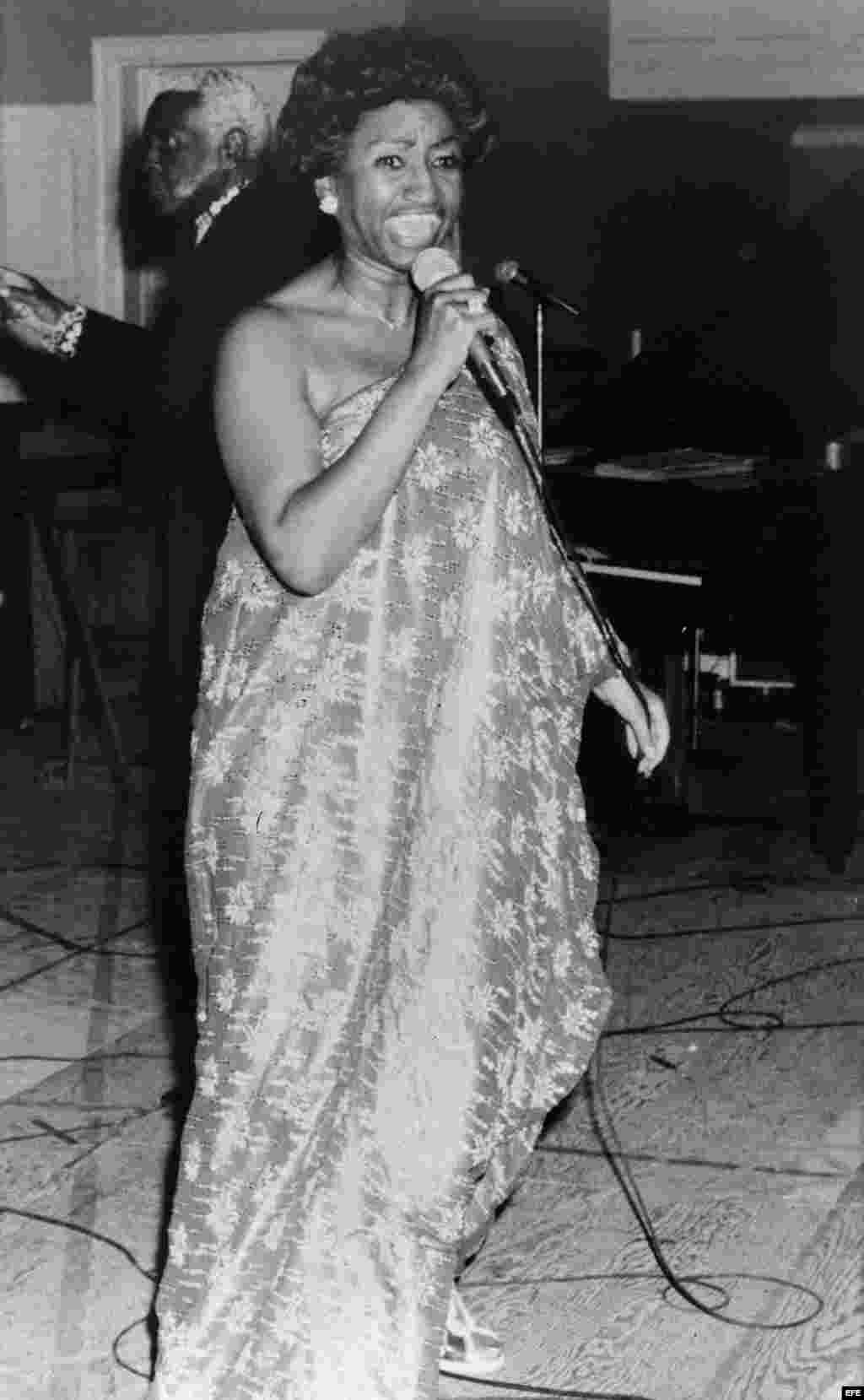 Actuaci&oacute;n de Celia Cruz en Madrid el 5 de septiembre de 1979. EFE/yv