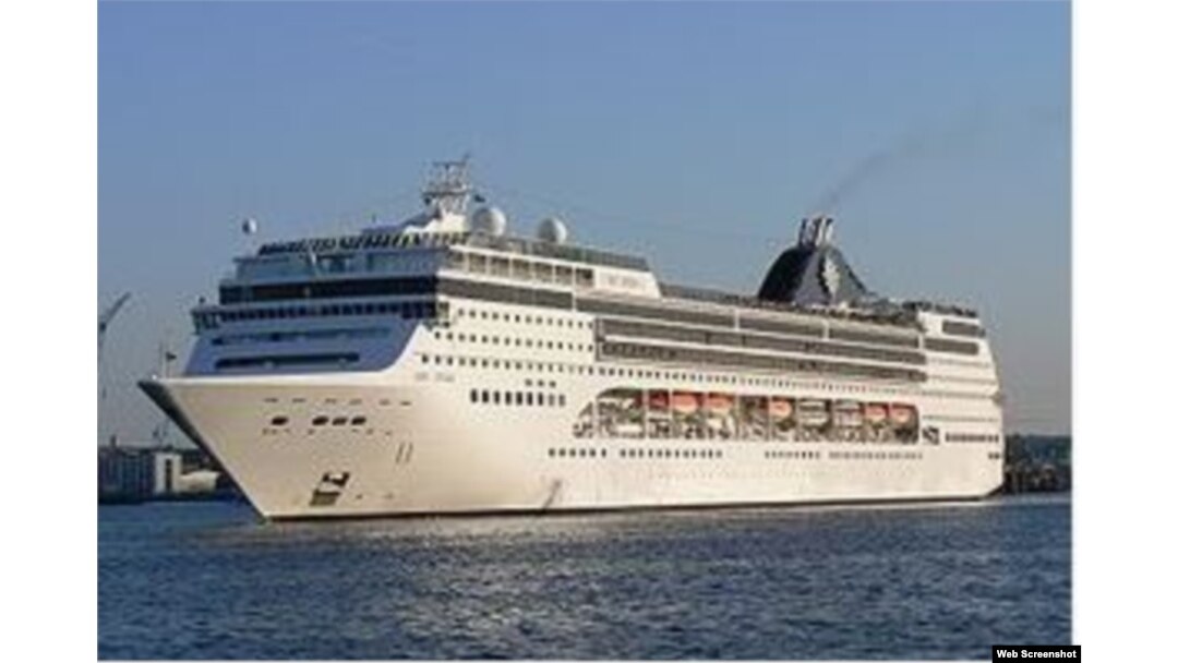 El crucero MSC Opera regresó a Cuba el 24 de marzo según su itinerario. Ortiz Pérez estuvo ausente.