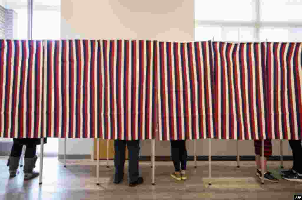 Elecciones en Estados Unidos 2020. Un centro de votaci&#243;n en Concord, New Hampshire. Joseph Prezioso / AFP
