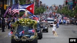 Desfile anual cubano en New Jersey. 