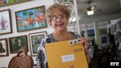 Ileana Yarza, la cubana de 76 años, que recibió esta tarde una carta del presidente Barack Obama.