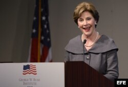 Laura Bush fue una de las oradores en el acto