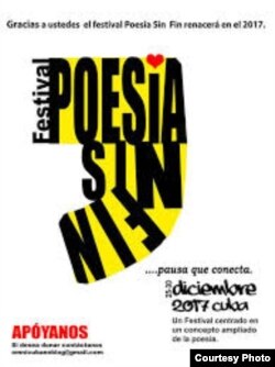 Convocatoria al Festival Poesía Sin Fin, La Habana, 2017.