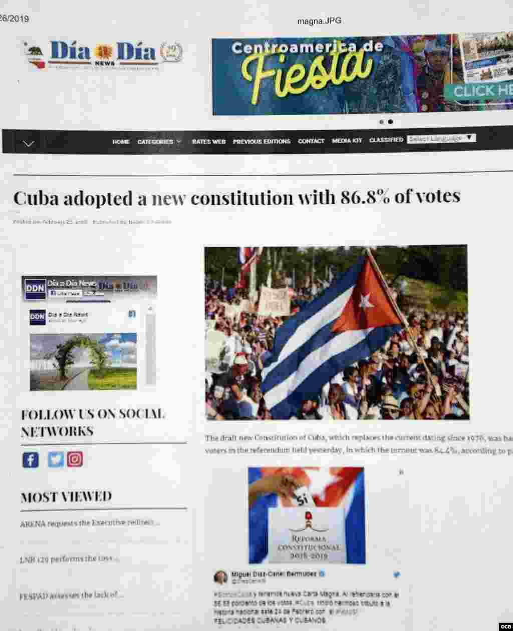 Secuencia # 3 de una foto publicada originalmente el 2 de enero del 2017. Opositores denunciaron que varios funcionarios del régimen cubano, entre ellos Miguel Díaz-Canel, han usado la imagen para mostrar que la del 24 de febrero fue una votación multitudinaria.