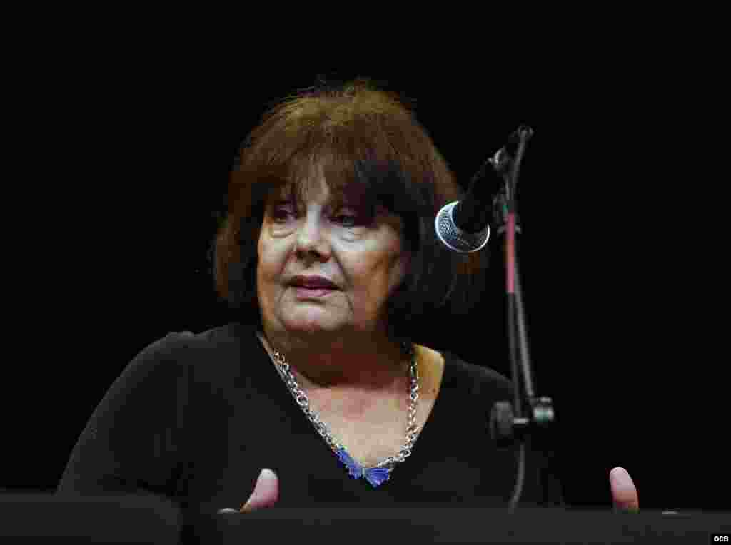 La periodista y comentarista política cubana, Ninoska Pérez Castellón, durante &quot;Cuba 2019 Fórum abierto: El exilio habla a Cuba&quot;, celebrado el sábado 9 de marzo, en el Miami Dade College Koubek Memorial Center.