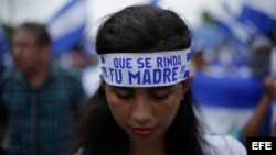 Opositores a Ortega reafirman que la lucha una Nicaragua pacífica y libre debe continuar en la calle. Archivo EFE.