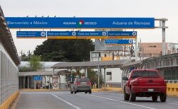 Lado mexicano del puente internacional Reynosa-Hidalgo.
