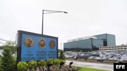 Vista de la entrada a la sede de la Agencia de Seguridad Nacional (NSA, según sus siglas en inglés) estadounidense, en Fort Meade, Estados Unidos 