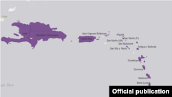 Una gráfica de la OPS sobre la expansión del chikungunya en el Caribe.