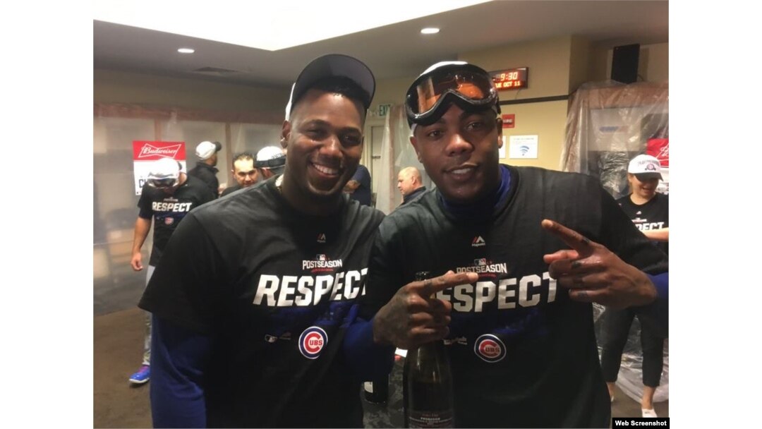 (i-e) Jorge Soler y Aroldis Chapman.