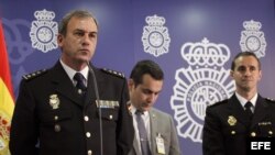 El comisario jefe de la Brigada de Investigación Tecnológica de la Policía Nacional, Rafael Pérez, informa sobre la operación "Tantalio".