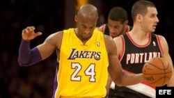 Kobe Bryant, de los Lakers de Los Ángeles en el Staples Center en Los Ángeles, California (EE.UU.). 