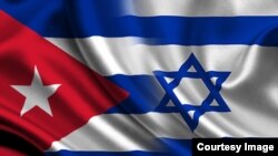 Banderas de Cuba e Israel.