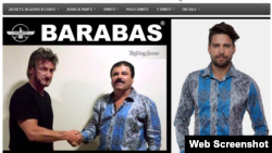 Barabas anuncia su camisa con la imagen de "El Chapo". 
