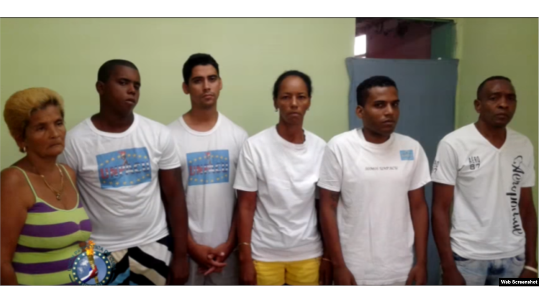Huelguistas de hambre de UNPACU, en Santiago de Cuba.