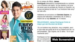 James Rodríguez aparece en la portada de la última entrega de la revista People en Español.